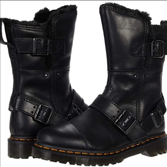 Kristy Mid Calf Dr Martens Kristy Boots Brown Martens Shoes Dr